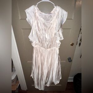 Elegant Cream Ruffled Dress